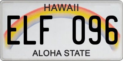 HI license plate ELF096