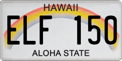 HI license plate ELF150