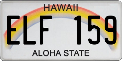 HI license plate ELF159