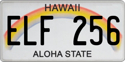 HI license plate ELF256