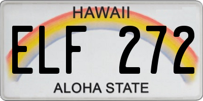 HI license plate ELF272