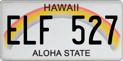 HI license plate ELF527