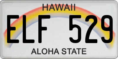 HI license plate ELF529