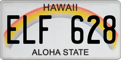 HI license plate ELF628