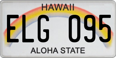 HI license plate ELG095