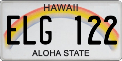HI license plate ELG122