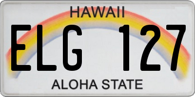 HI license plate ELG127