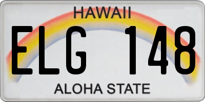 HI license plate ELG148