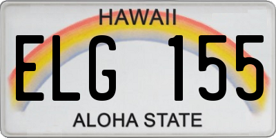 HI license plate ELG155