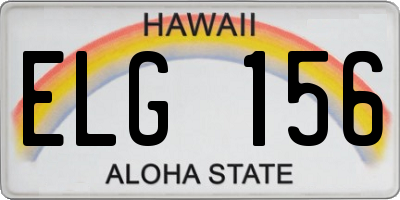 HI license plate ELG156