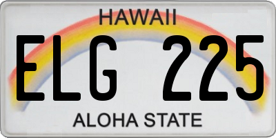 HI license plate ELG225