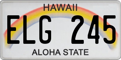 HI license plate ELG245