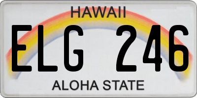 HI license plate ELG246