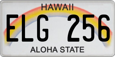 HI license plate ELG256