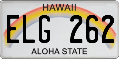 HI license plate ELG262