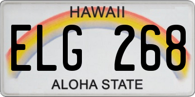 HI license plate ELG268