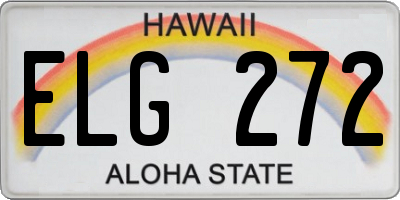 HI license plate ELG272