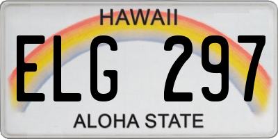 HI license plate ELG297