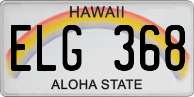 HI license plate ELG368