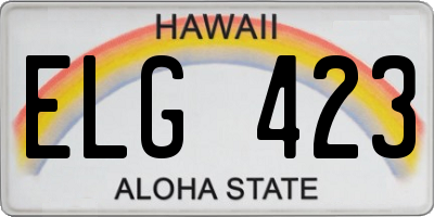 HI license plate ELG423