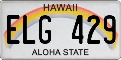 HI license plate ELG429