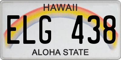HI license plate ELG438