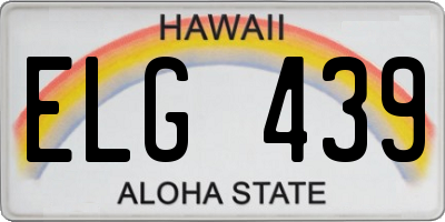 HI license plate ELG439