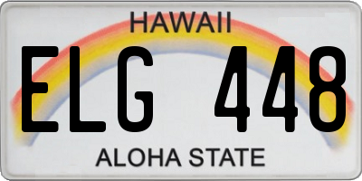 HI license plate ELG448