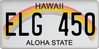 HI license plate ELG450