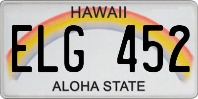 HI license plate ELG452