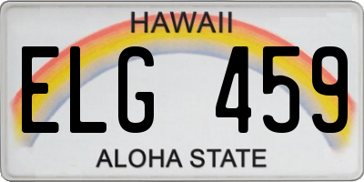 HI license plate ELG459