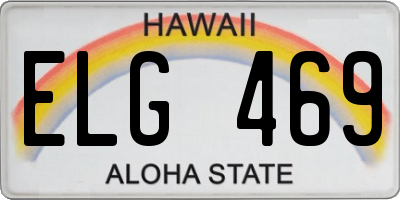 HI license plate ELG469