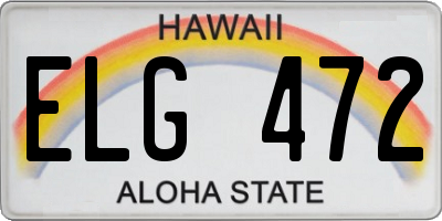HI license plate ELG472
