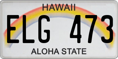 HI license plate ELG473