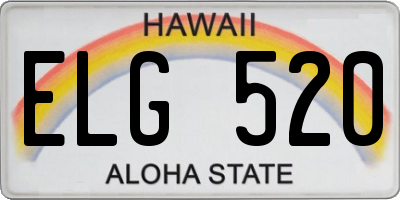 HI license plate ELG520