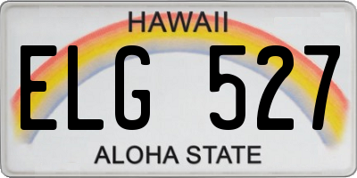 HI license plate ELG527