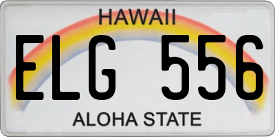 HI license plate ELG556