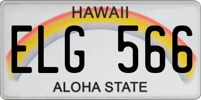 HI license plate ELG566