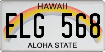 HI license plate ELG568