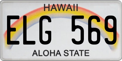 HI license plate ELG569