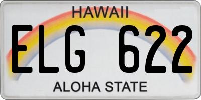 HI license plate ELG622