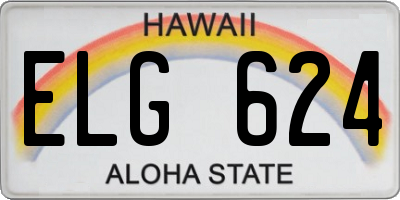 HI license plate ELG624