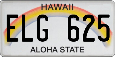 HI license plate ELG625