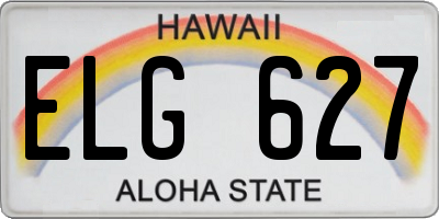 HI license plate ELG627