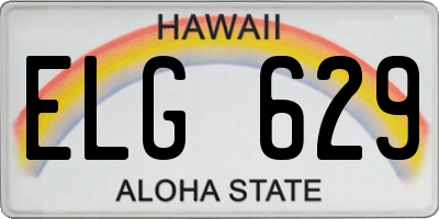 HI license plate ELG629