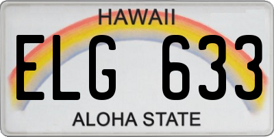 HI license plate ELG633