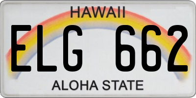 HI license plate ELG662