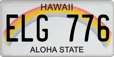 HI license plate ELG776