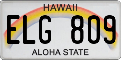 HI license plate ELG809