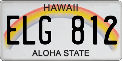 HI license plate ELG812